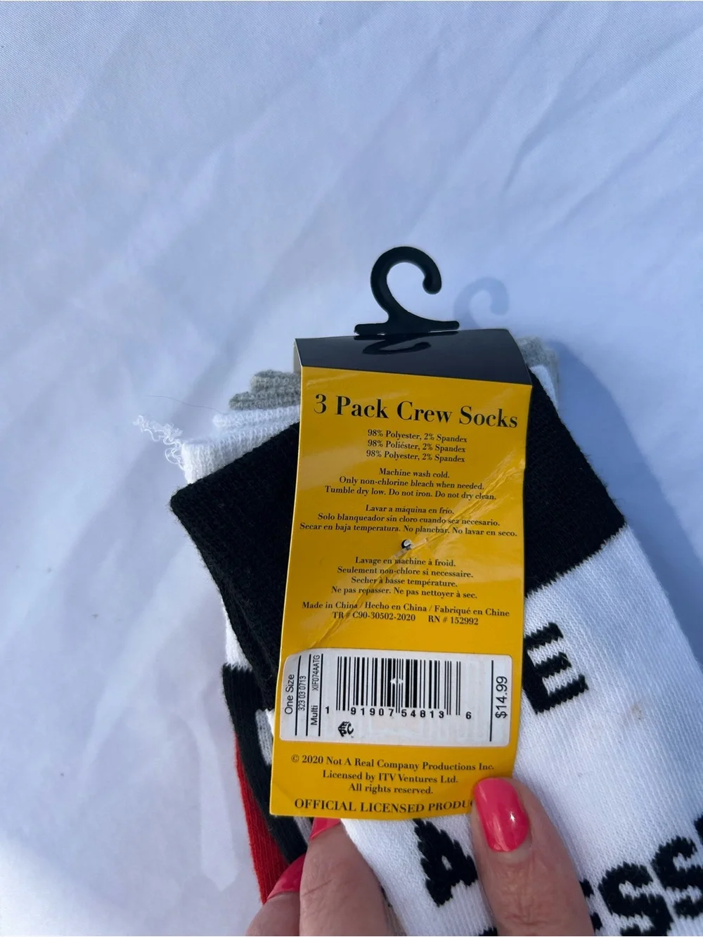 Schitt’s Creek Crew Socks - 3 Pack men’s One size